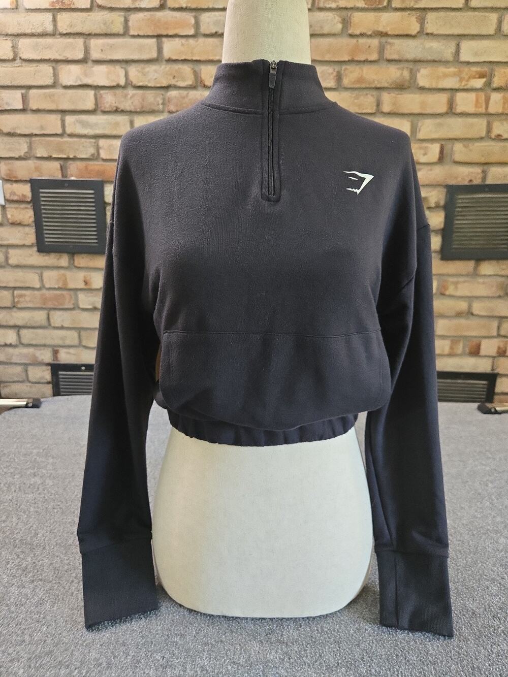 Gymshark Pippa Cropped 1/4 Zip Training Sweatshirt Womans Sz XS Sporty Athletic